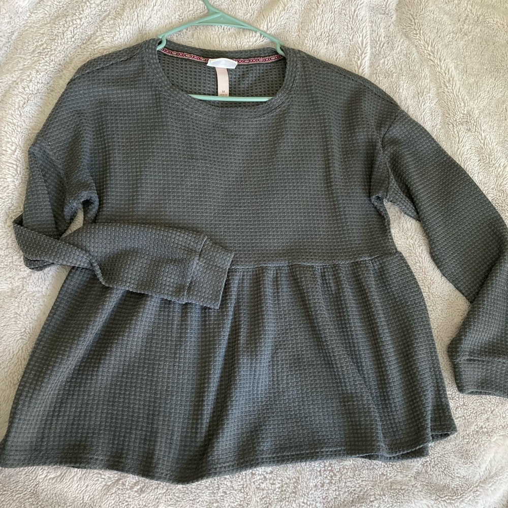 Knox Rose Grey Peplum Top